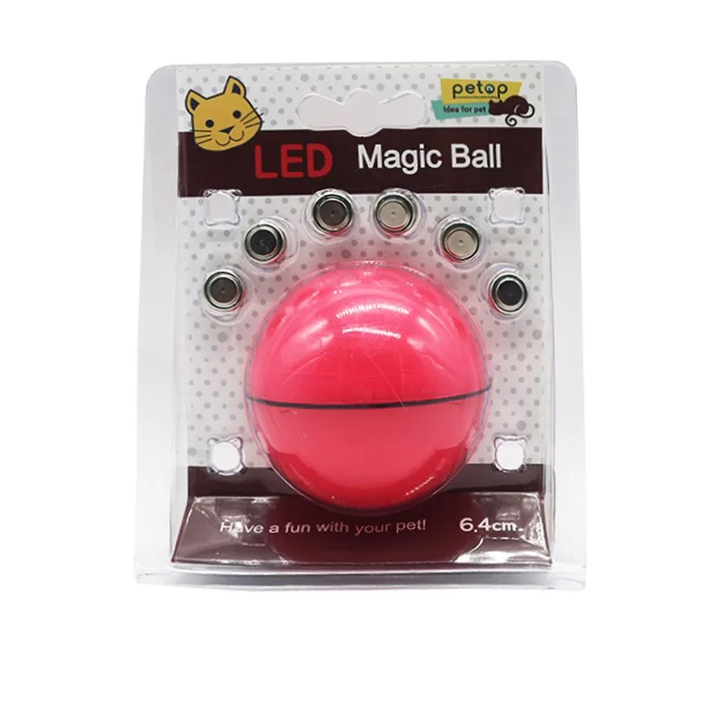 Забавная электрическая игрушка-мяч для домашних животных, кошек, собак, Интерактивный Лазерный магический шар, игрушка, светодиодный лазерный светильник - Цвет: Red