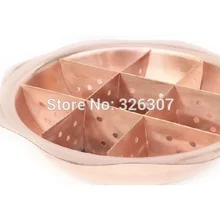 DHL 34 см Сычуань Чунцин Китай девять патч медный самовар монгольский китайский для угля горшок Медь ручной работы пожарный горшок