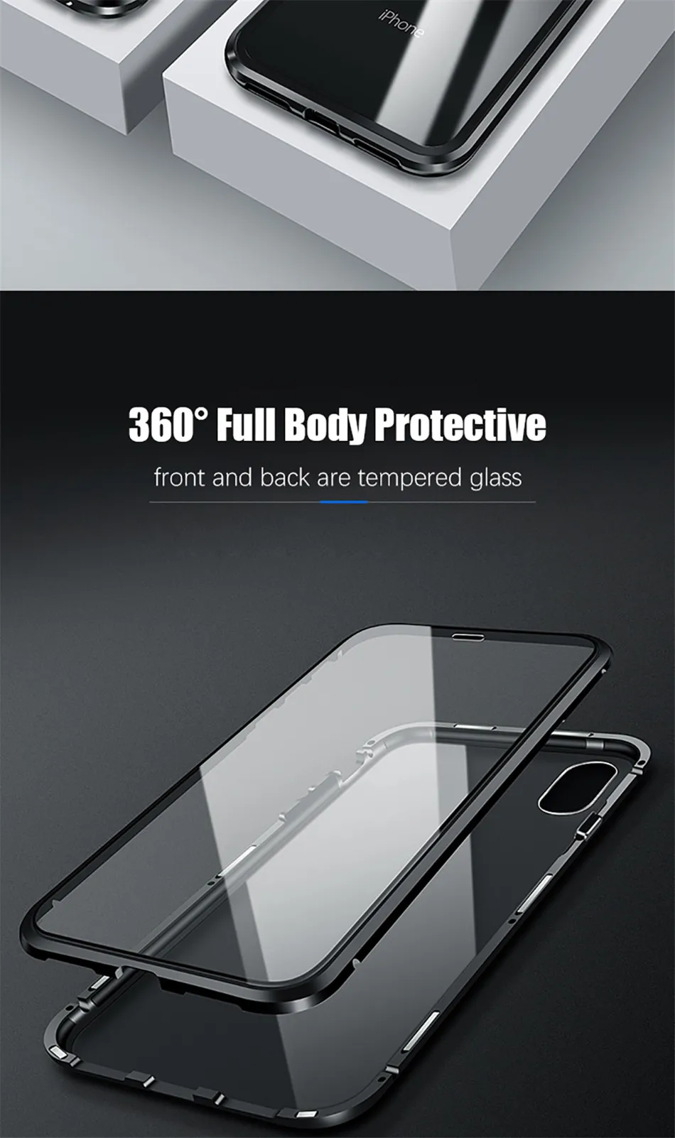 magnetic flip case for iphone XS Max X 7 8 Plus 04