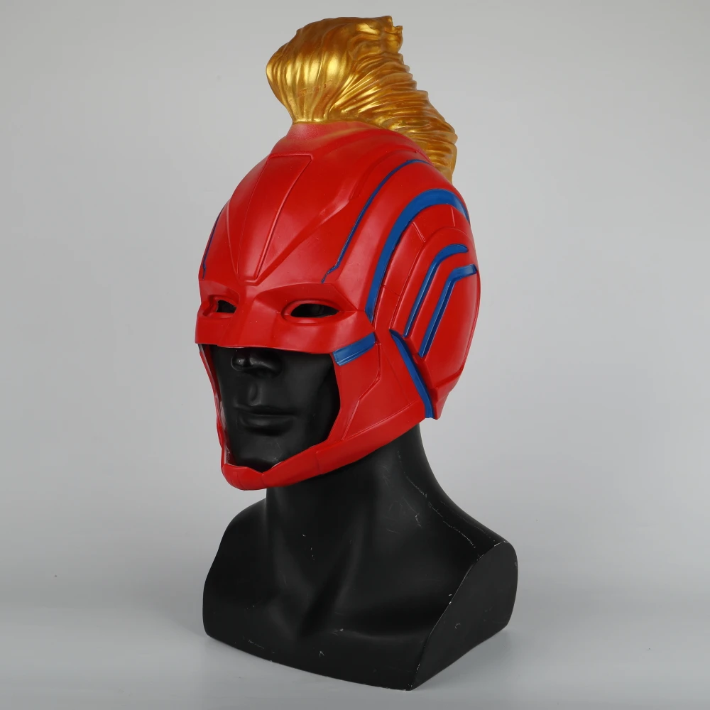 PVC Helmet Captain Marvel Carol Danvers Superohero Mask Women Cosplay Helmet Costume Halloween Party Prop (9)