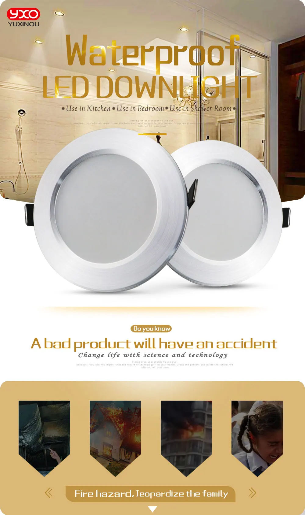 1pcs Dimmable Led Downlights 5W 7W 9W 12W 110V 220V Waterproof LED Ceiling Downlight Lamps Led Ceiling Lamp Home Indoor Lighting