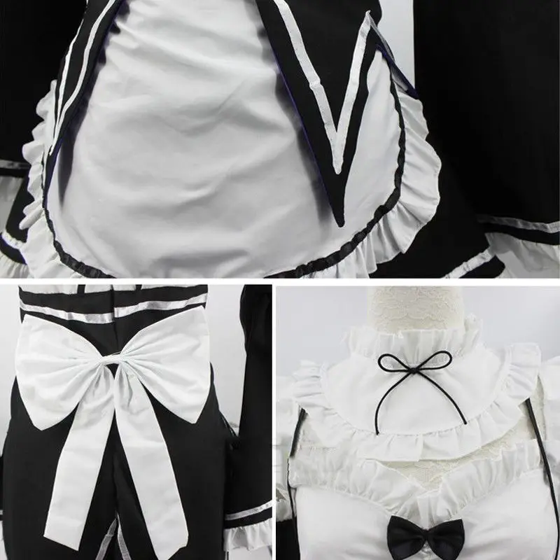  Anime Cosplay Re:zero Kara Hajimeru Isekai Seikatsu Life In a Different World Ram Rem Costume Maid 