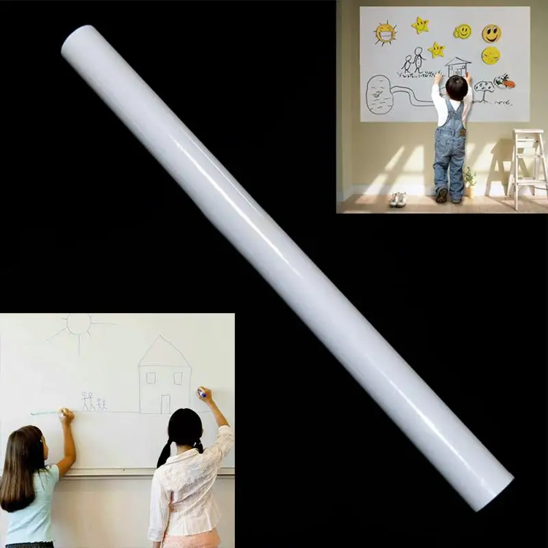 100*45cm Vinyl Whiteboard Sticker Dry Erase Boards Removable Wall Decal