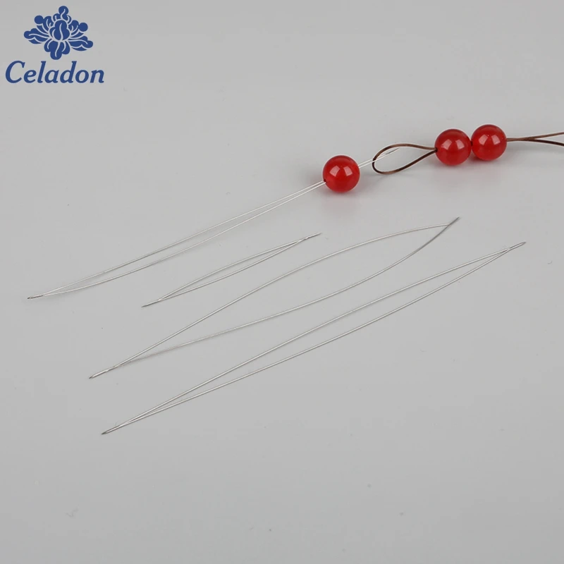 

jewelry findings 1Pc Beading Needles Threading String/Cord Jewelry Tool Silver Plated 5.5/11.5/12.8 cm for Fashion findings DIY