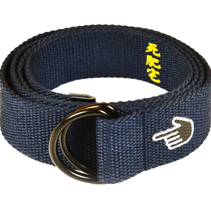 

2019 new fashion Europe and America double ring buckle super long ladies belt pink printing belt braided yellow female belt