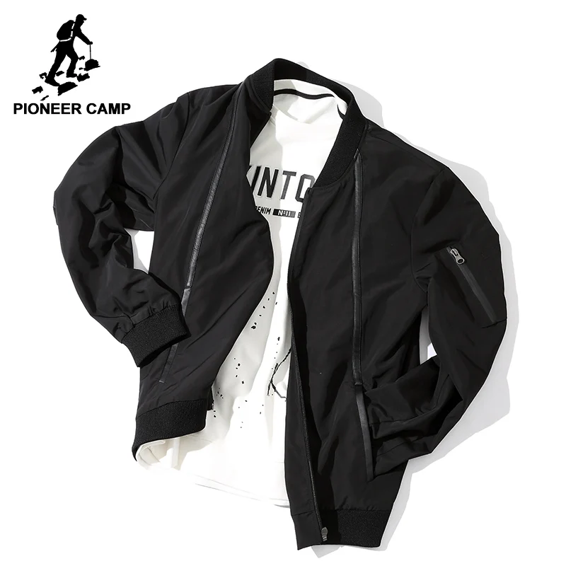Pioneer Camp Neue Ankunft Herbst Männer Jacke Mantel Marke-kleidung Einfach Lässig Männlich Jacke Qualität Schwarz Varsity Jacke Ajk705183 GläNzend Herrenbekleidung & Zubehör