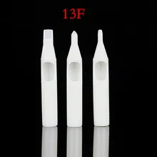 50 шт. квартира/Magnum Размеры 13 одноразовые белые короткие татуировки Совет Tube насадка питания-13ft