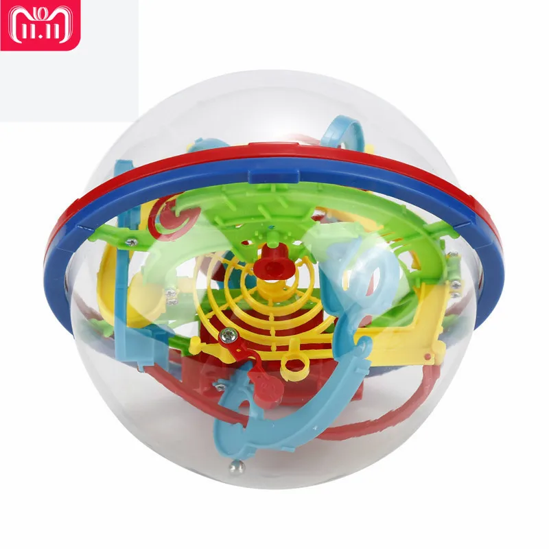 

100 Steps 3D Labyrinth Magic Rolling Globe Ball Marble Puzzle Cubes Brain Teaser Game Sphere Maze Learning Educational Toys