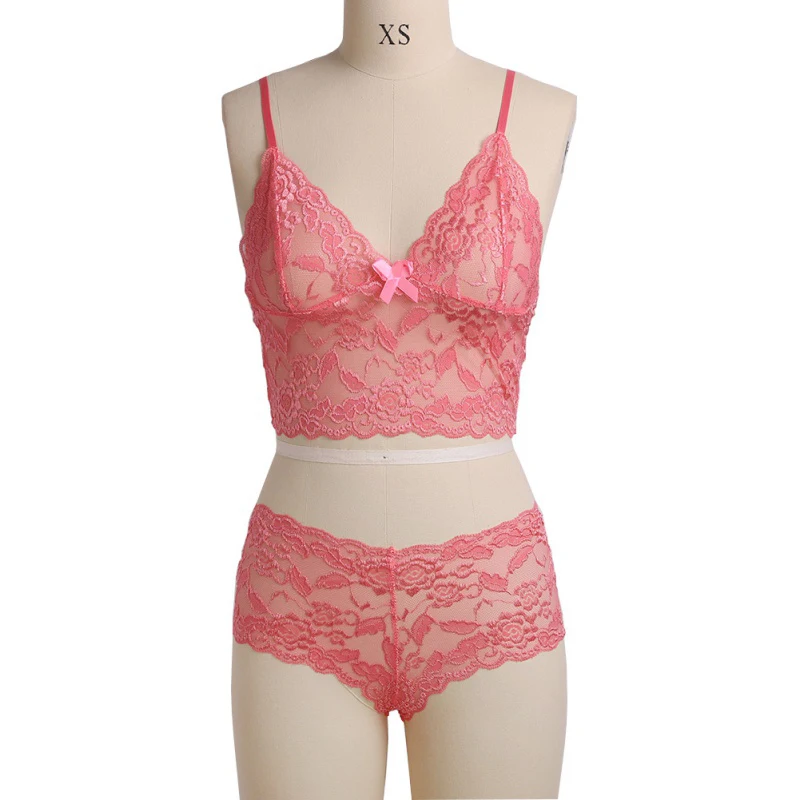 Lace Sexy Bra Set Push Up Seamless Embroidery Bralette Erotic Lingerie Plus Size S-5XL Transparent Women Underwear Sets