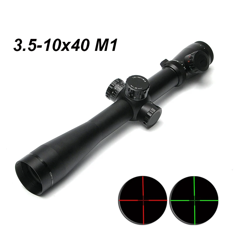 

3.5-10x40 M1 Tactical Riflescope Optic Sight Red and Green Dot Reticle Scope Hunting Scopes for Airsoft Air Guns