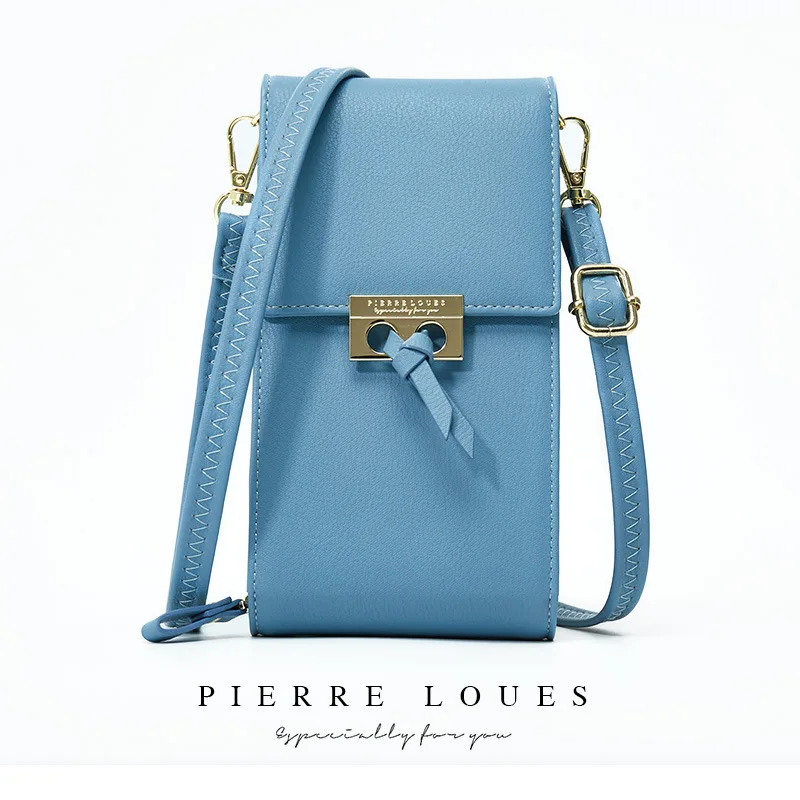Новая женская мини-сумка через плечо мобильный кошелек женский на молнии на плечо дамская модная визитница портмоне мессенджер сумки для денег - Цвет: bule