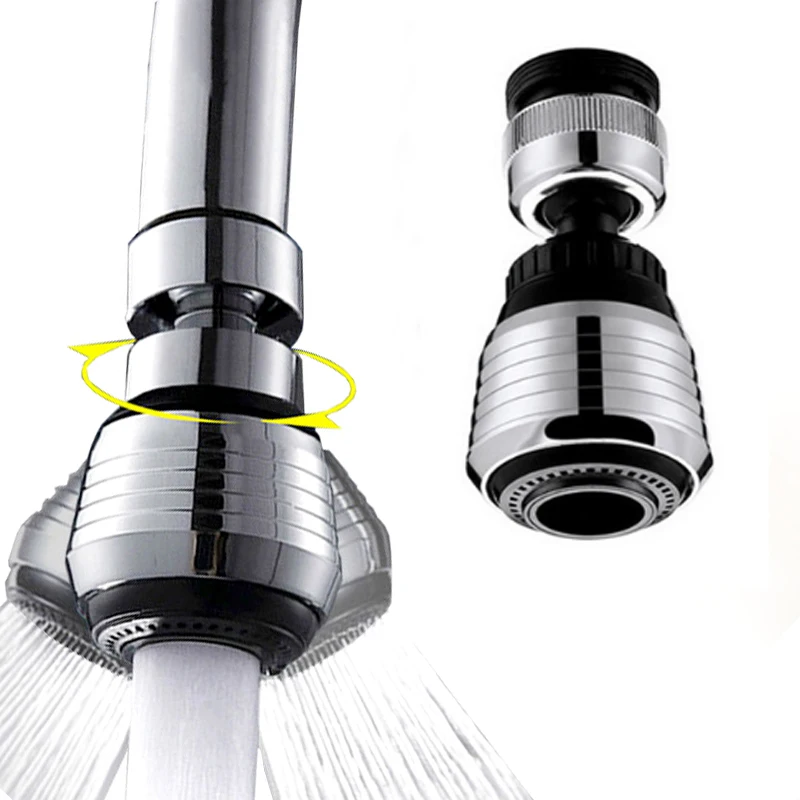 

360 degrees Rotating Faucet Extender Water Tap Aerator Splash-proof Bubbler For Bathroom Kitchen
