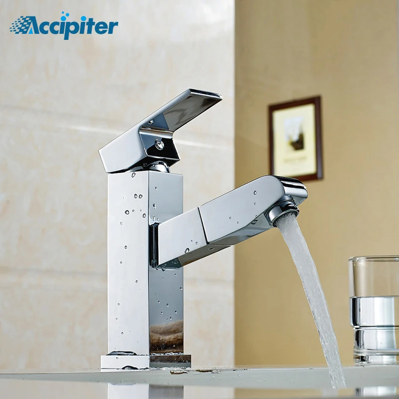 Pull out faucet Design for Washing Hair and Face Polished Chrome