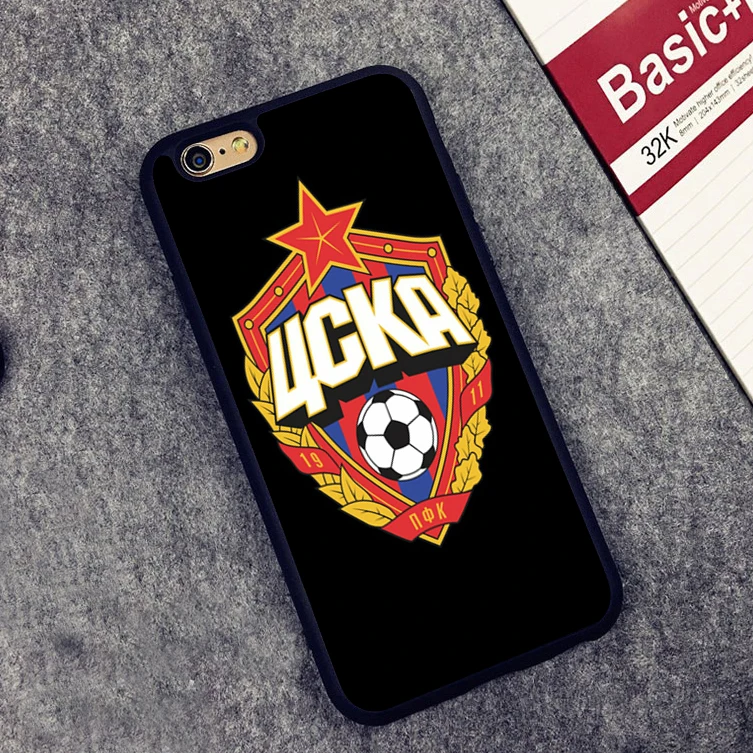 Футбол ЦСКА МОСКВА мягкий силиконовый Полный Защитный чехол для iPhone X 8 7 плюс 6 s 5 5S