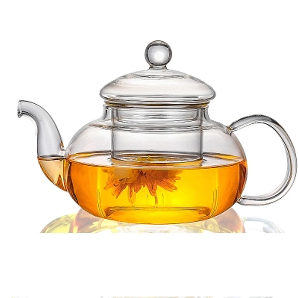 400~ 1000 мл хороший термостойкий Стеклянный Чайник Пуэр Цветущий чайник Microwavable безопасный для плиты чай горшок Onsale чайная посуда подарочный набор