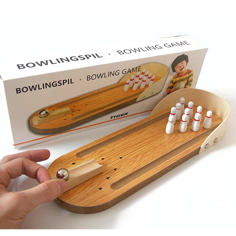 

Mini Desktop Bowling Wooden Desktop Bowling Game Fun Toys Kids Baby Developmental Toy Gift Decor Children Toy