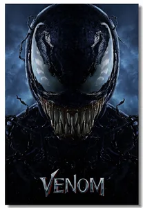Custom Canvas Wall Murals Tom Hardy Venom Poster Marvel Venom Wall Stickers Mural Movie Wallpaper Office Cafe Decorations