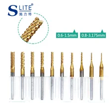 Slite Tungsten Steel Coated PCB Milling Cutter Circuit Board Circuit Board Carving Knife Gong Knife Corn Milling Cutter tools