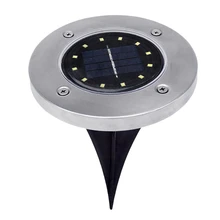 12 Led солнечной энергии похоронен светильник наземный светильник Открытый Путь украшение сада