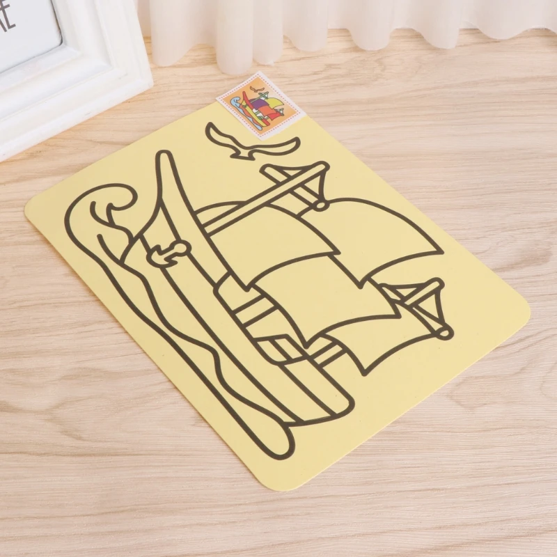 2019 Новый 1 комплект картина из песка раскраска на основе песчаной живописи творчества желтая бумага инструменты рисования ремесла детские