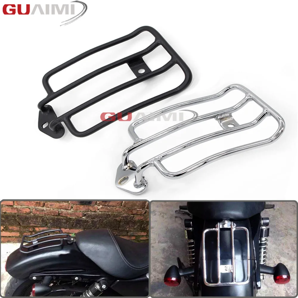 Для Harley Sportster XL 883 1200 XL883 XL1200 2004-2012 багажная полка для мотоцикла Raider ChromeLuggage |