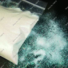 1/12"(0,2 мм) переливающийся лак для ногтей белого цвета с зеленым светом устойчив к растворителям мелкий порошок для ногтей лак украшения