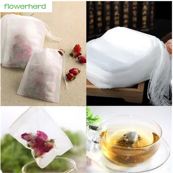 

200Pcs/lot 7x5.5CM Empty Tea Bags Corn Fiber Fold Close Heat Seal Filter Paper For Puer Tea Milky Oolong Tea Black Tea Infusores