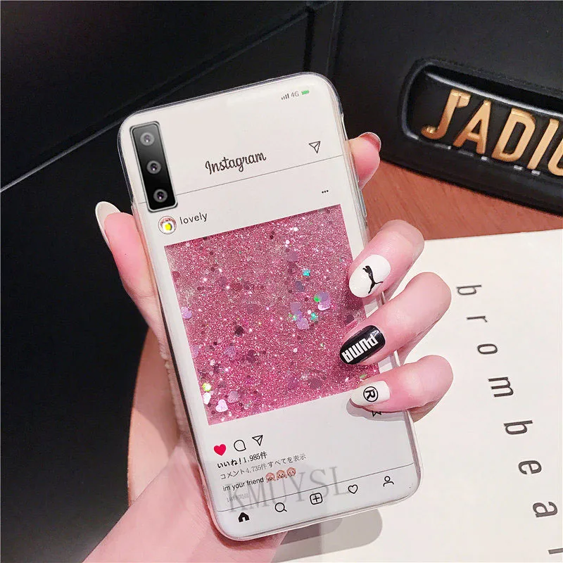 С блестками жидким песком чехол для samsung Galaxy A50 M10 M20 A30 S10e S8 S9 S10 плюс J4 J6 A6 A8 A7 J3 J5 J7 Prime Note9 крышка - Цвет: 2