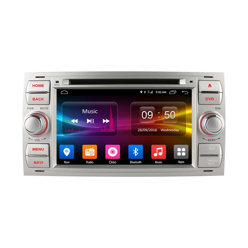 Top 4G SIM LTE Octa Core Android 6.0 Car DVD Player GPS Radio For Ford Focus 2 2004 2005 2006 2007 2008 Mondeo Transit C-Max Fiesta 1