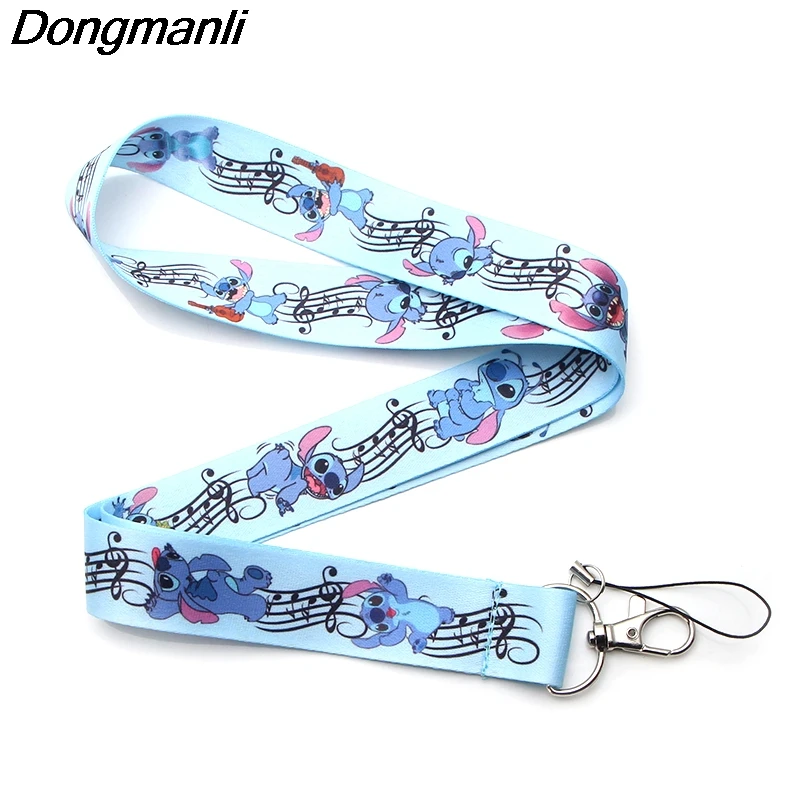 P2819 Dongmanli Alien Cute Stich бейдж со шнурком ID Lanyards/веревка для мобильного телефона/Key нашейные ремешки брелок для ключей