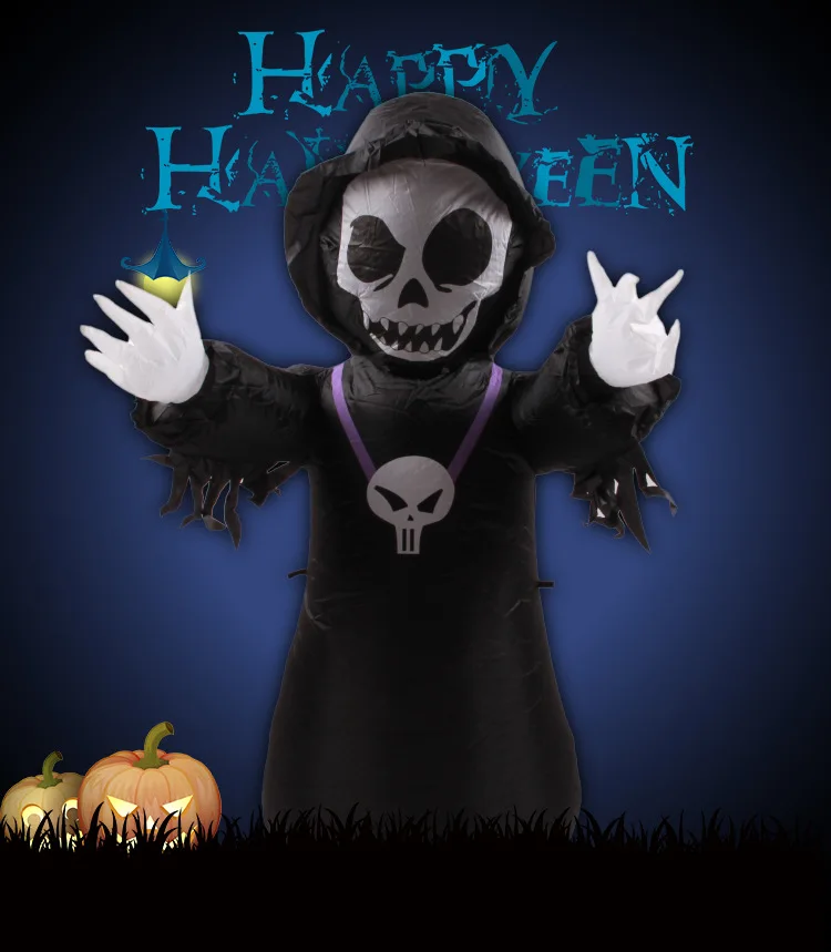 120cm lighted airblown inflatable halloween gemmy scary grim skeleton ghost blow up yard decoration - Inflatable Halloween Yard Decorations 120cm lighted airblown inflatable halloween gemmy scary grim skeleton ghost blow up yard decoration - Inflatable Halloween Yard Decorations