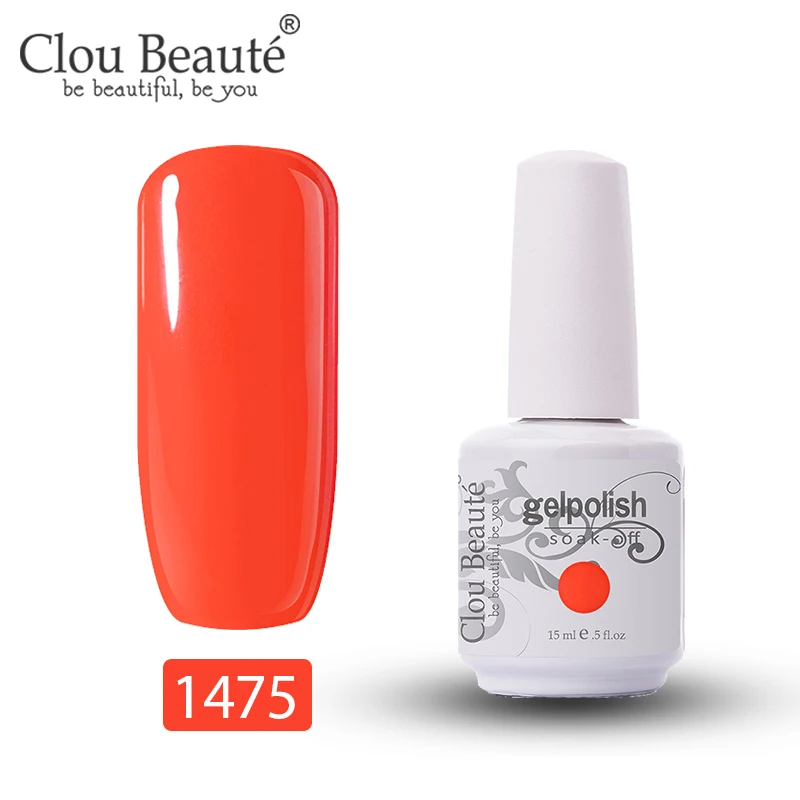 Clou Beaute УФ-гель для ногтей база Fundation для ногтей верхнее покрытие Гель-лак полуперманентные эмалы гель замочить от краски для ногтей - Цвет: 1475