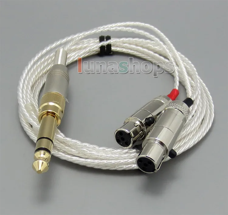 

LN004725 3.5mm + 6.5mm Male PCOCC + Silver Plated Cable Cord for Audeze LCD-3 LCD3 LCD-2 LCD2