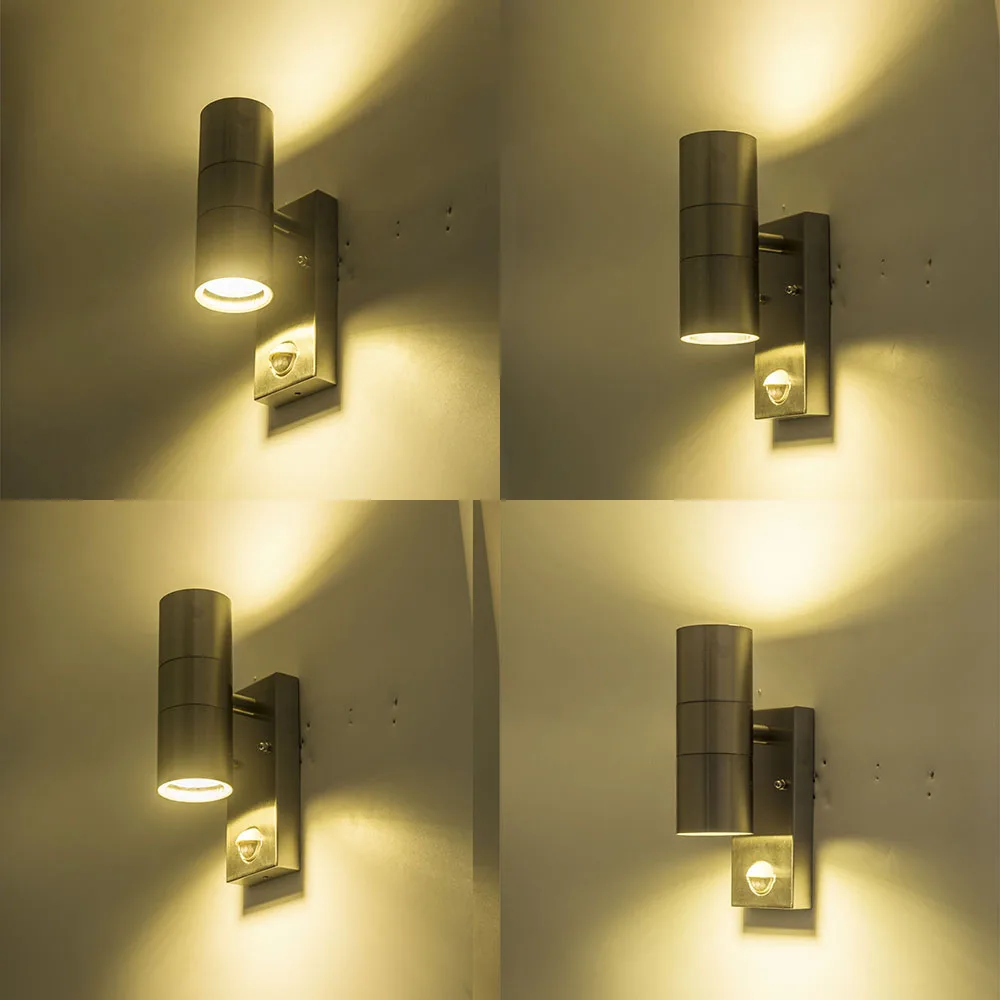 

sensor stainless steel wall lights induction Movement and the human body sensing function more energy-saving outdoor wall lamp