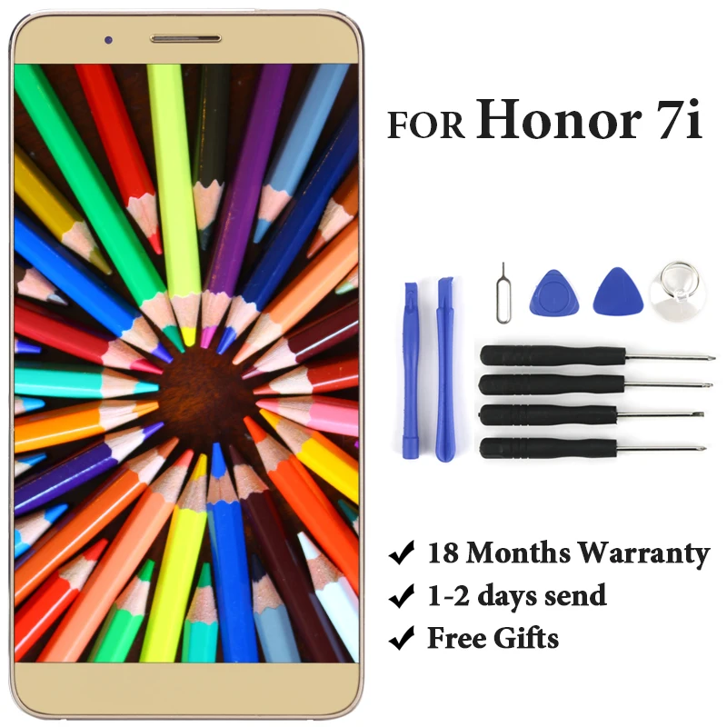Cellphone Panel Spare Parts For Huawei Honor 7i ATH-UL01 ATH-UL06 LCD Display Digitizer Assembly For Huawei Short X Touch Screen Cellphone Panel Spare Parts For Huawei Honor 7i ATH-UL01 ATH-UL06 LCD Display Digitizer Assembly For Huawei Short X Touch Screen
