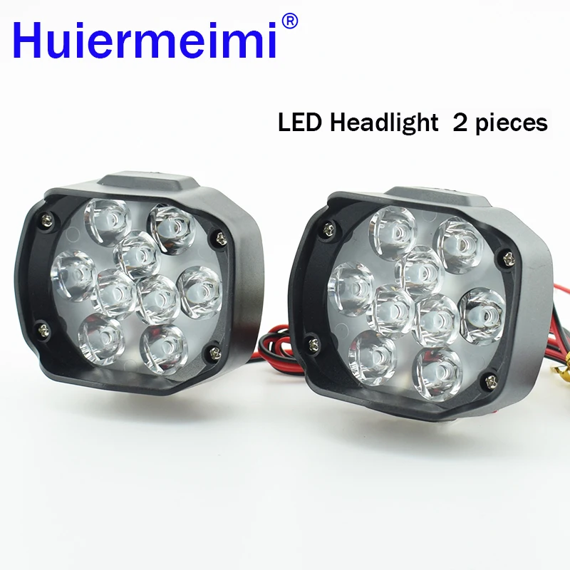 Huiermeimi Motorcycle Led Headlight Headlamp 1500lm Scooter Moto Work Spotlight 12v 24v 6500k