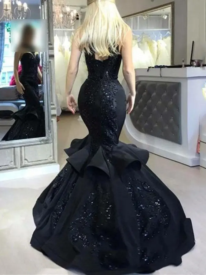 Stunning-Black-Mermaid-Long-Prom-Dresses-2020-Sexy-Beaded-Appliqued-Cascading-Ruffled-Train-Backless-Formal-Evening (1)