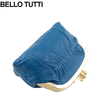 

BELLO TUTTI Genuine Leather Coin Purse Women Small Wallets Original Sheepskin Change Purse Card Holder Coin Wallet Money Bag