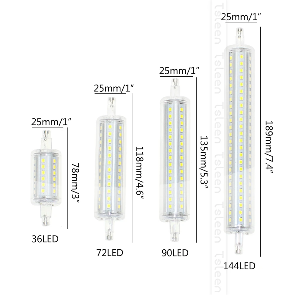 Диммер CREE светодио дный свет лампы затемнения R7S светодио дный J118 118 мм 360 градусов 2835SMD J78 78 мм лампады светодио дный r7s лампы J135 135 мм
