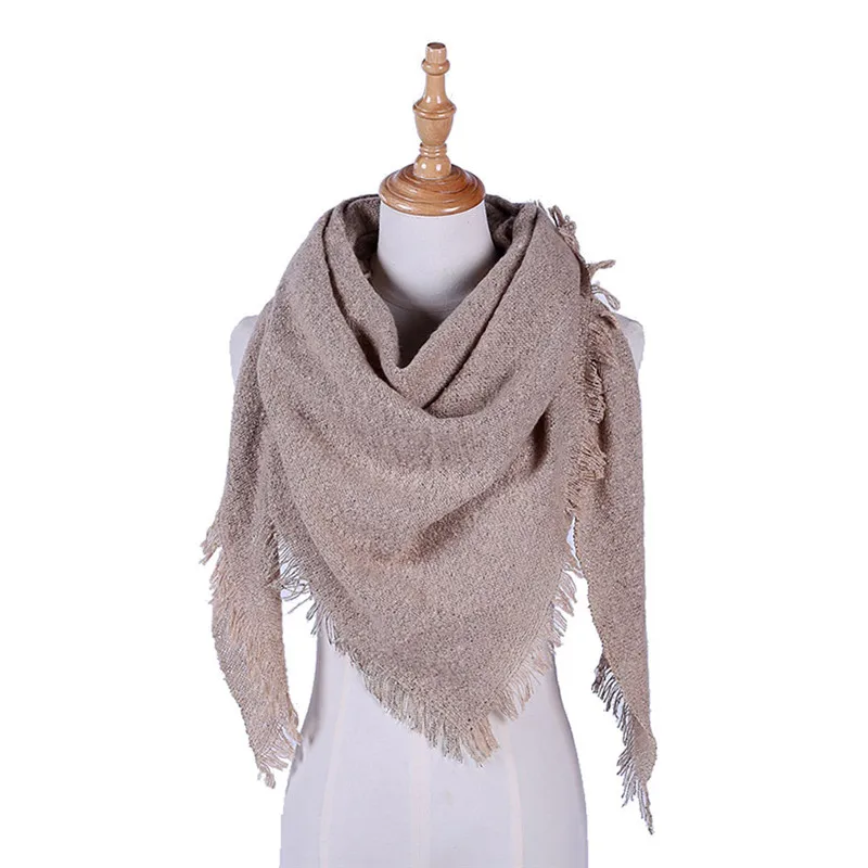  Womens Pashmina Shawl Wrap Scarf Solid Color Cashmere Soft Wrap palatine women's scarves handkerchief hijab scarf 40MA0817