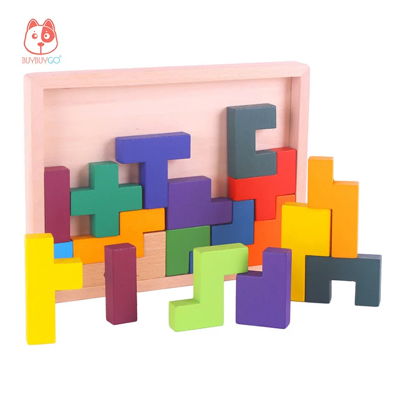 

Wood Series Tetris Building Blocks Multifunctional Wooden Children's Educational Toys New Beech Wood Casual Board Games