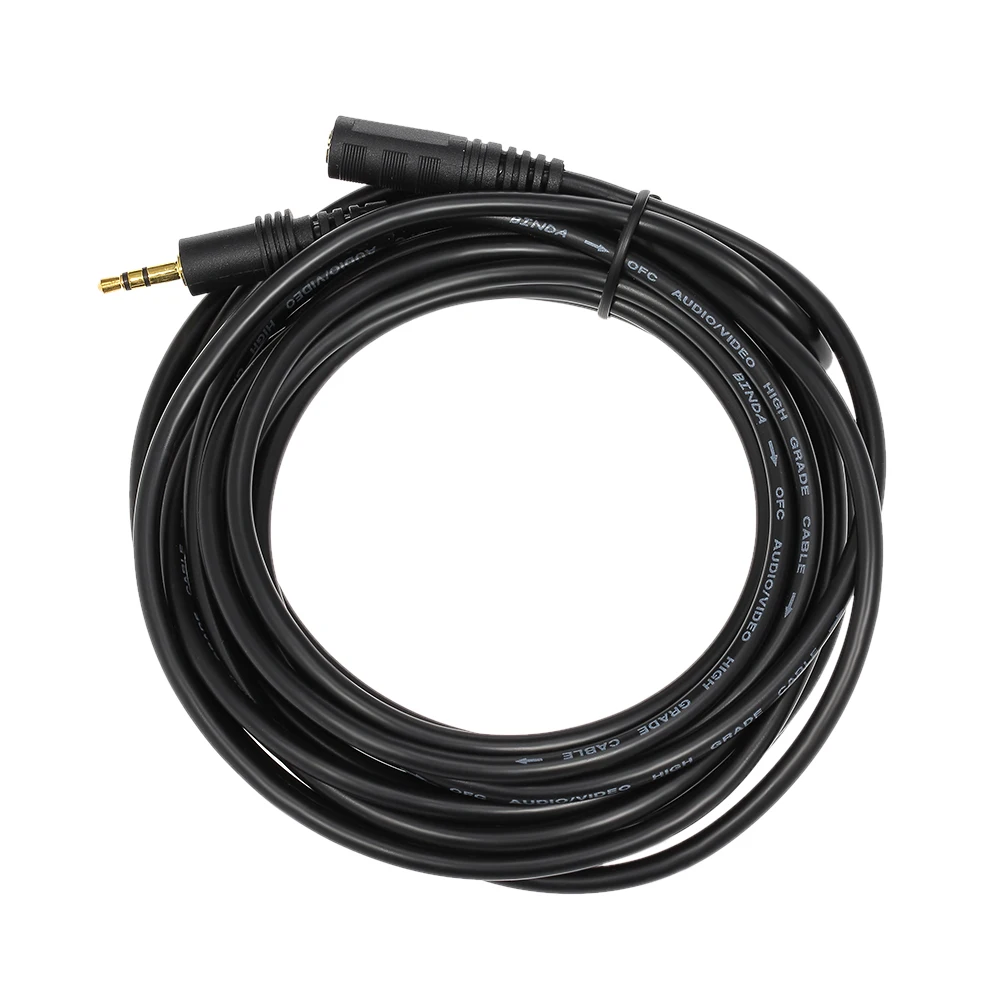 

5 Meter Audio Extension Cable 3.5mm Jack Male To Female AUX Cable 3.5 Mm Audio Extender Cord for PC Mobile Phones Amplifier