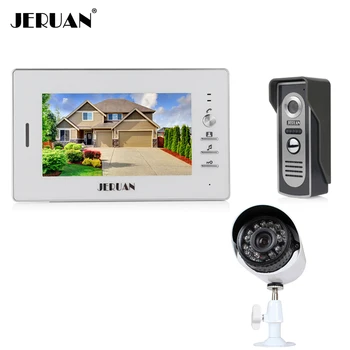 

JERUAN 7 inch color LCD Video Door Phone intercom system kit 1 outdoor doorbell 1 IR Night Vision Camera