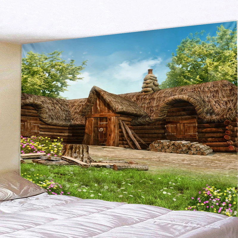 

Wooden Forest Light-weight Polyester Carpet Throw Wall Hanging Bohemian Mandala Bohemia Large Thin Blanket Tapestry