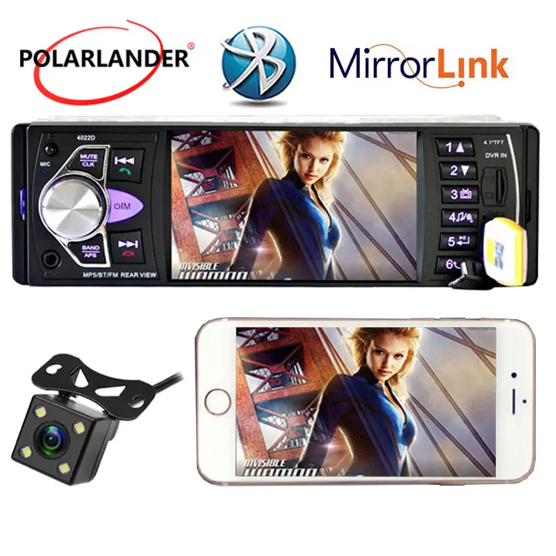 

4.1 Inch Full HD Screen Bluetooth Rearview Camera Car Radio MP5 Player radio cassette player Mirror Link Autoradio FM/USB/SD/TF