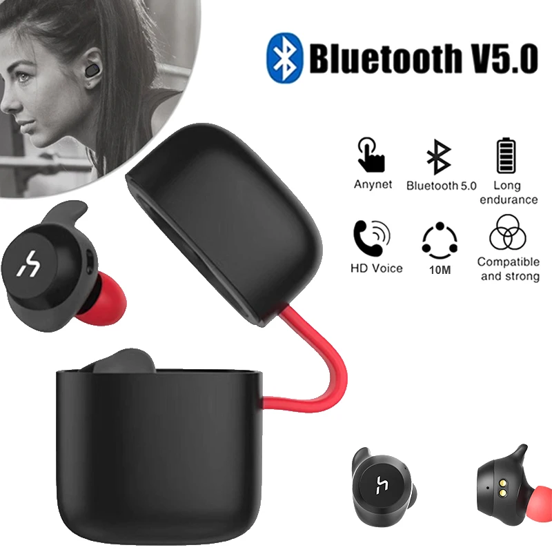 

HAVIT Original TWS Bluetooth 5.0 Earphone Waterproof 3D Stereo Wireless Earphone With Microphone for Smart Phone Free Shipping