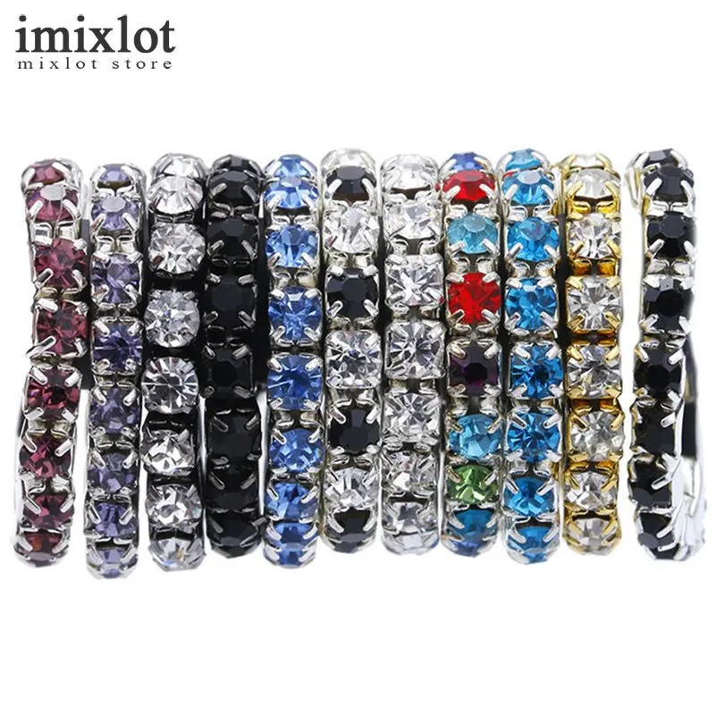 Imixlot 10 шт./лот модные эластичные кольца ювелирные изделия Для женщин Красочный