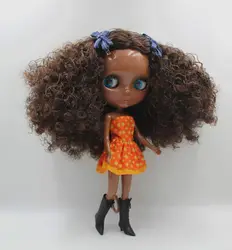 Бесплатная доставка Большая скидка RBL-435 DIY ню Blyth кукла подарок на день рождения для девочек 4 цвета большие глаза куклы с красивые волосы