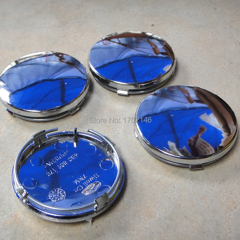 20PCS Universal Chrome Without Logo Wheel Center Cap 60mm Silver Chrome