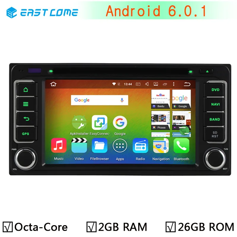 Car DVD Radio for Toyota Corolla Camry Prado FJ Cruiser Tundra Sequoia Hilux 4Runner Android 6